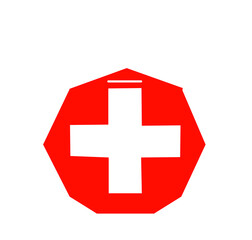 Switzerland flag award on white background