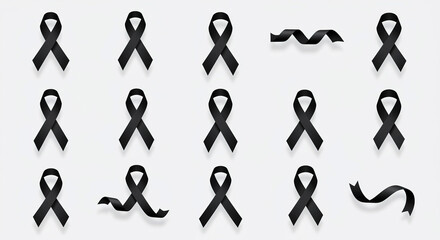 Illustration of pink ribbon with female silhouette for breast cancer awareness campaign