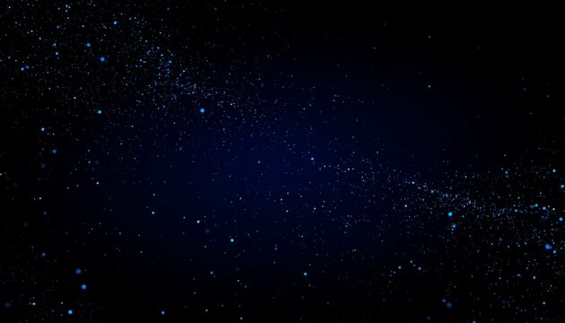 Elegant dark blue abstract background with glowing particle effects and depth