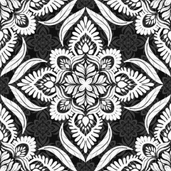 Beautiful seamless white flowers