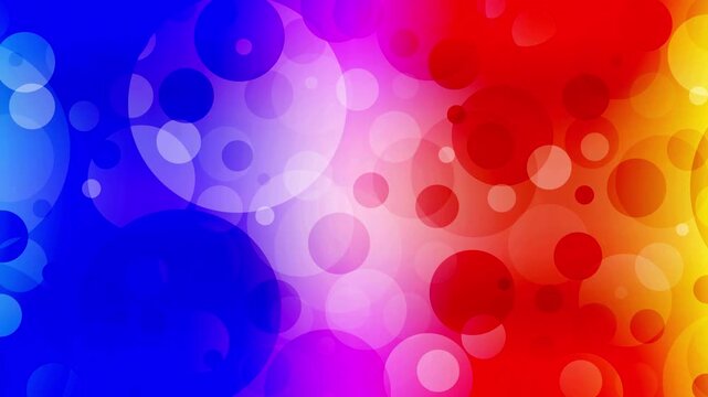 Abstract moving red circle motion geometric on blue background animatio