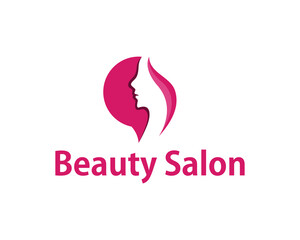 beauty spa logo creative design concept women salon hair nature leave