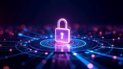 Cybersecurity padlock digital security network data protection concept - Powered by Adobe