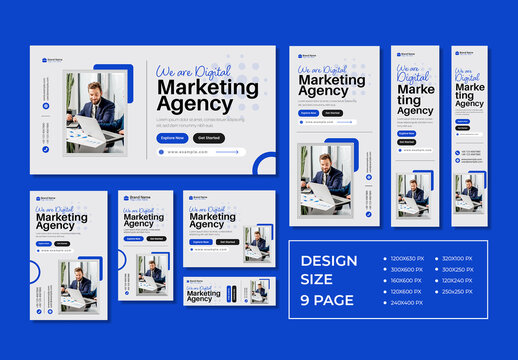 Creative Marketing Agency Business Web Banner Design Template