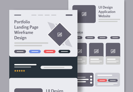Portfolio Landing Page Wireframe Design