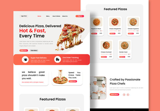 Super Fast Pizza Delivery Landing Page