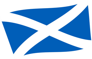 The national flag of Scotland. Vector illustration with transparent background