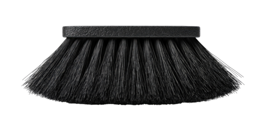 Black cleaning brush with a wide head