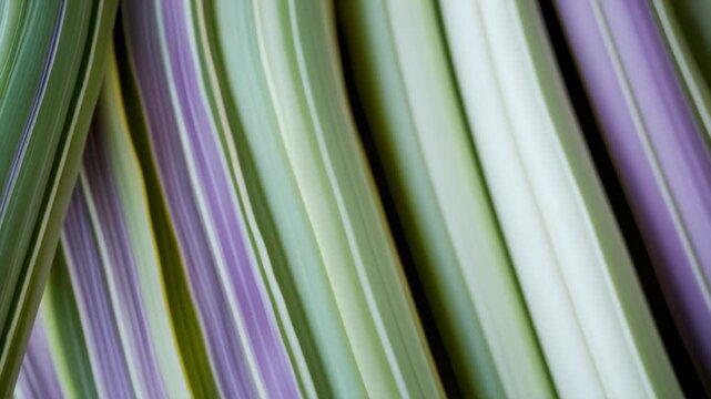 Parallel plant stalks close-up with texture and color variation