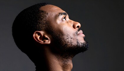 Fototapeta premium Man looking upward