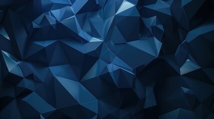 Fototapeta premium Deep indigo multifaceted polygon backdrop showcasing a futuristic geometric scene