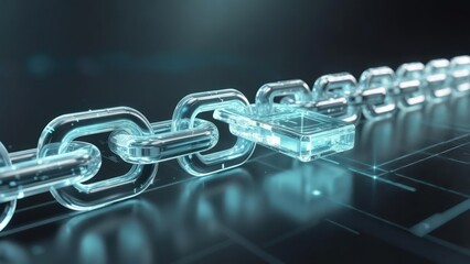 Abstract chain link, digital design