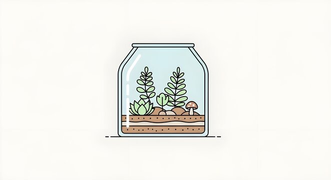 Pastel Terrarium Design