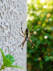 Spider capturing prey in vibrant garden setting close-up nature photography natural habitat exploration