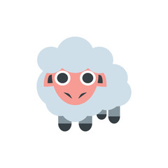 Illustration of Cute Pixel Art Sheep: A Charming Illustration vector