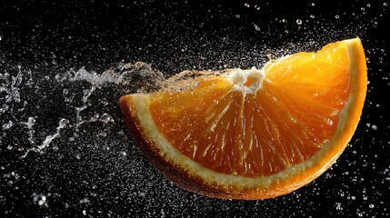 Fresh Orange Splash Scene - Design Material for Food Marketing & Juice Brand Promotion