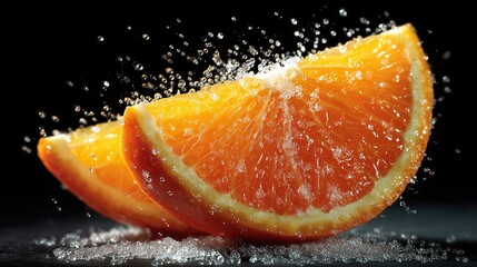 Fresh Orange Splash Effect - Creative Material for Juice Promotion & Food - Beverage Visual Design
