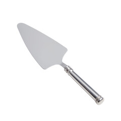  shiny, silver cake server  isolated on white background