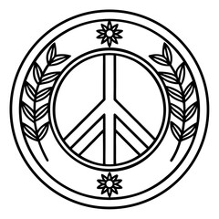Peace Symbol Mandala  Boho Line Art Vector for Posters, Tattoos, Fashion & Activist Branding

