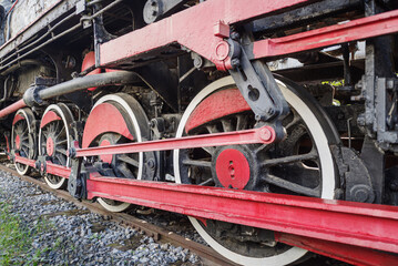 Vintage steam engine locomotive train