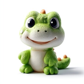 Iguana Animal Scale Tree Cute Kawaii 3D Render Object
