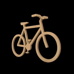 Stylish wooden bicycle art brings modern minimalist charm to your designs and evokes active lifestyle
