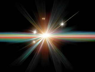 Obraz premium Bright Colorful Light Burst with Radiating Beams