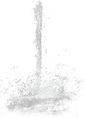 Dynamic Water Splash Isolated on Pure White Background, Perfect for Commercial Use