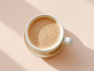 クリーミーなエスプレッソ入りミニマルなコーヒーカップ