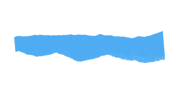 blue paper rip, torn paper edge with smooth surface and soft jagged border for collage craft design decoration overlays digital artwork projects and visuals

