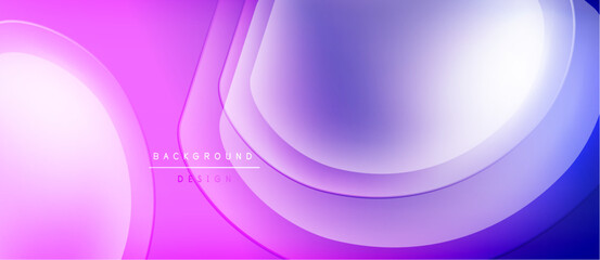 Abstract fluid shapes, vibrant pinks, purples create dynamic background. Modern design elements suggest energy, flow, sophistication.
