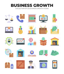 Collection of Business Growth Icons. Boost Your Business with Strategic Planning