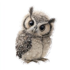 Fototapeta premium Cute owl, soft and fluffy