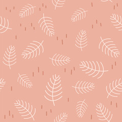 Merry Christmas seamless pattern. Minimalist New Year vector background