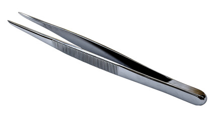 Stainless steel tweezers with a sleek design for precision tasks