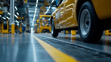 inside a heavy industry plant with active production lines