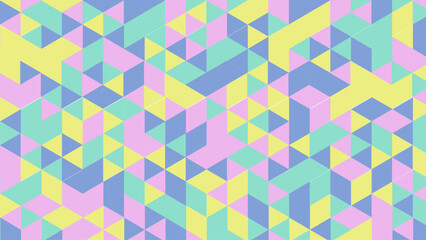 Vibrant polygonal mosaic bursting with dynamic color gradients and seamless geometric rhythm. A bold low-poly pattern design blending futuristic style with digital artistry – perfect for ultra-modern