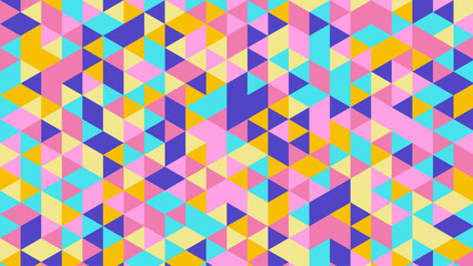 Vibrant polygonal mosaic bursting with dynamic color gradients and seamless geometric rhythm. A bold low-poly pattern design blending futuristic style with digital artistry – perfect for ultra-modern