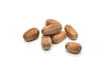 thai herbal medicine photo with white background, dried spices, used for medicine and food.