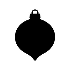 Obraz premium Festive Black Christmas Ornament Silhouette Illustration for Holiday Projects and Designs