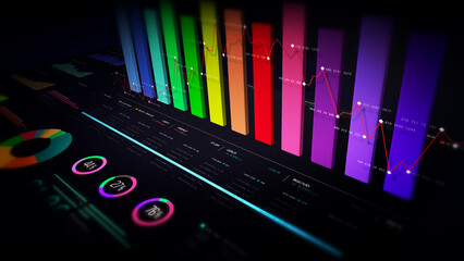 Dynamic data visuals for business info graphics, animated charts, and data-driven insights for a...