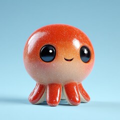 Octopus Ocean Tentacles Cute Kawaii 3D Render Object
