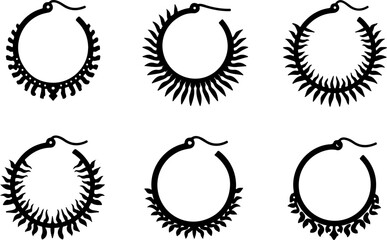 Fototapeta premium decorative circular frames silhouettes