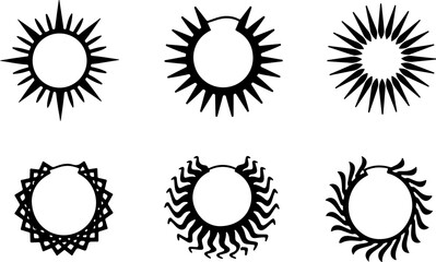 Fototapeta premium decorative circular frames silhouettes