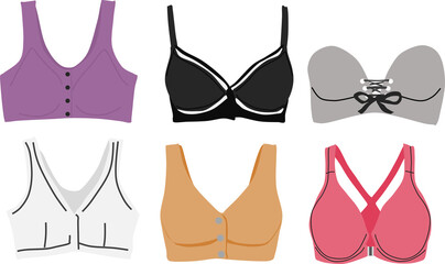 ブラジャーのイラストセット