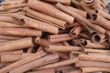 Cinnamon is a spice obtained from the inner bark of several tree species from the genus Cinnamomum. It is used mainly as an aromatic condiment and flavouring additive in a wide variety of cuisines