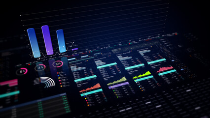 Dynamic data visuals for business info graphics, animated charts, and data-driven insights for a...