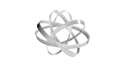 An abstract artistic representation of an atom