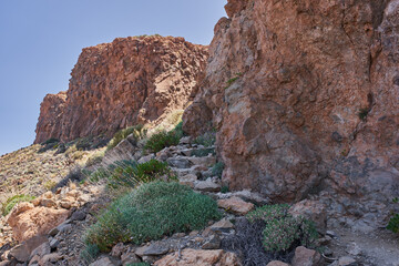 Rocky side slope of Mount Guajara