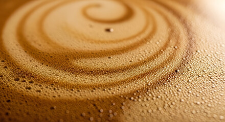 Naklejka premium coffee foam swirl latte art texture close up